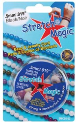 Stretch Magic Elastiek 0,5 mm 10 m Zwart