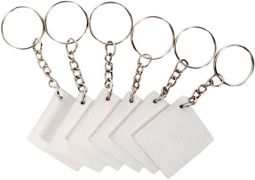 Little Birdie Sleutelhanger met Canvas Paneel 3,8 cm 6 stuks