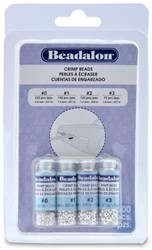 Beadalon Crimp Beads Set Silver 600 pcs