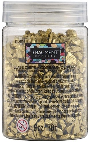 Plaid Fragment Effects Glass Chips 170gr Metallic Gold