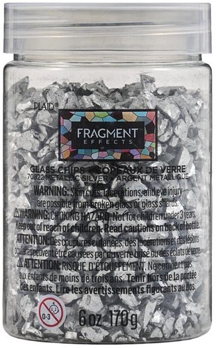 Plaid Fragment Effects Glass Chips 170gr Metallic Silver