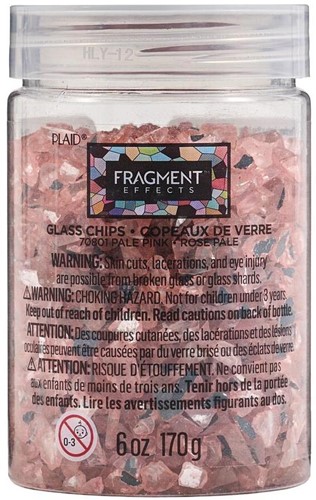 Plaid Fragment Effects Glass Chips 170gr Pale Pink