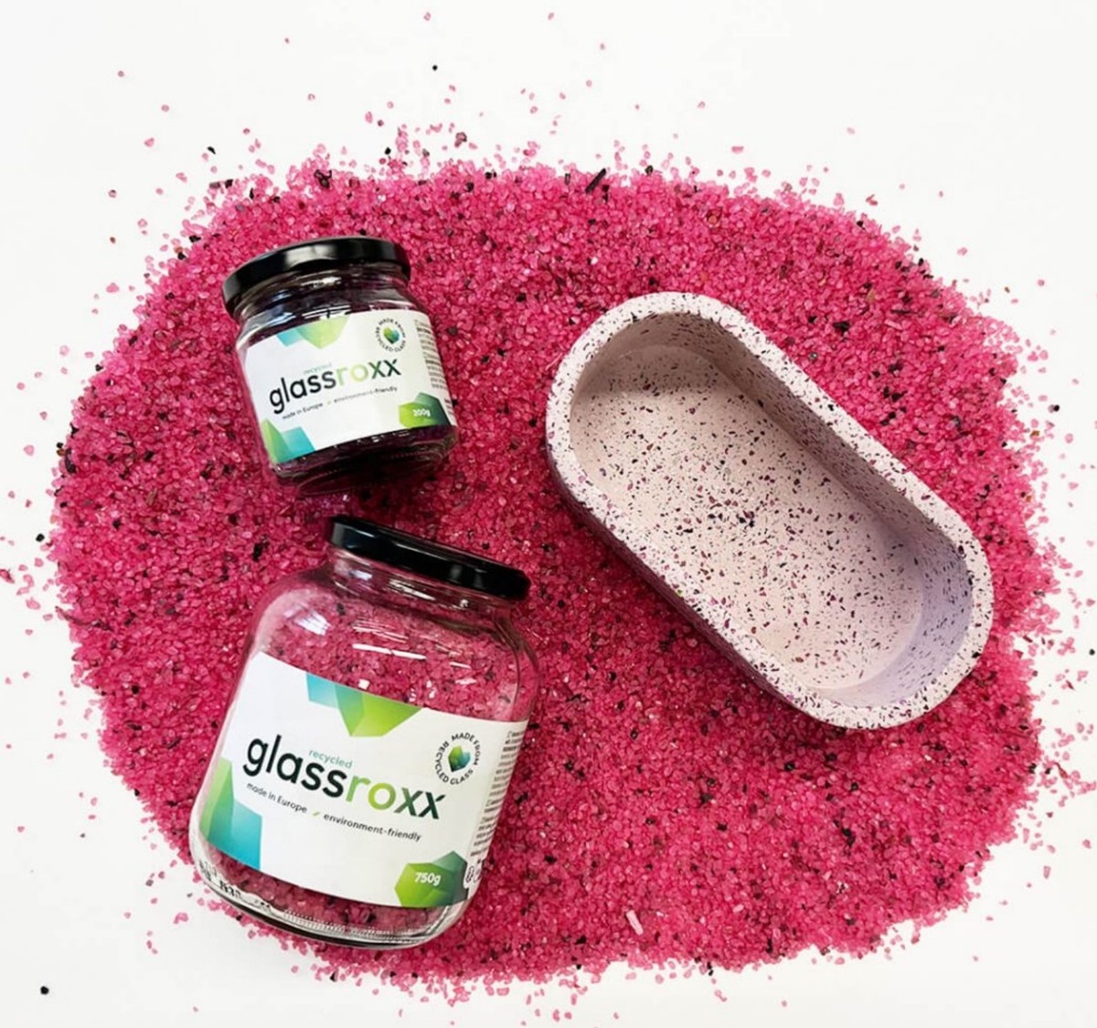 Jesmonite gegoten met GlassRoxx