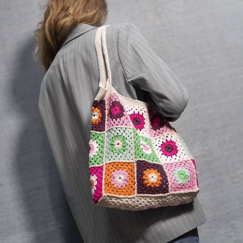 Tas van gehaakte granny squares
