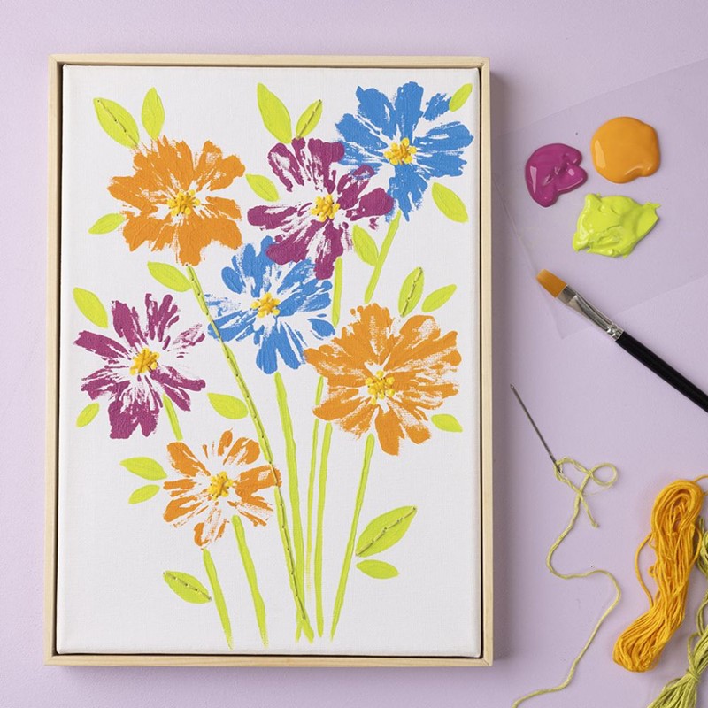 Van plasticzak naar bloemen schilderij