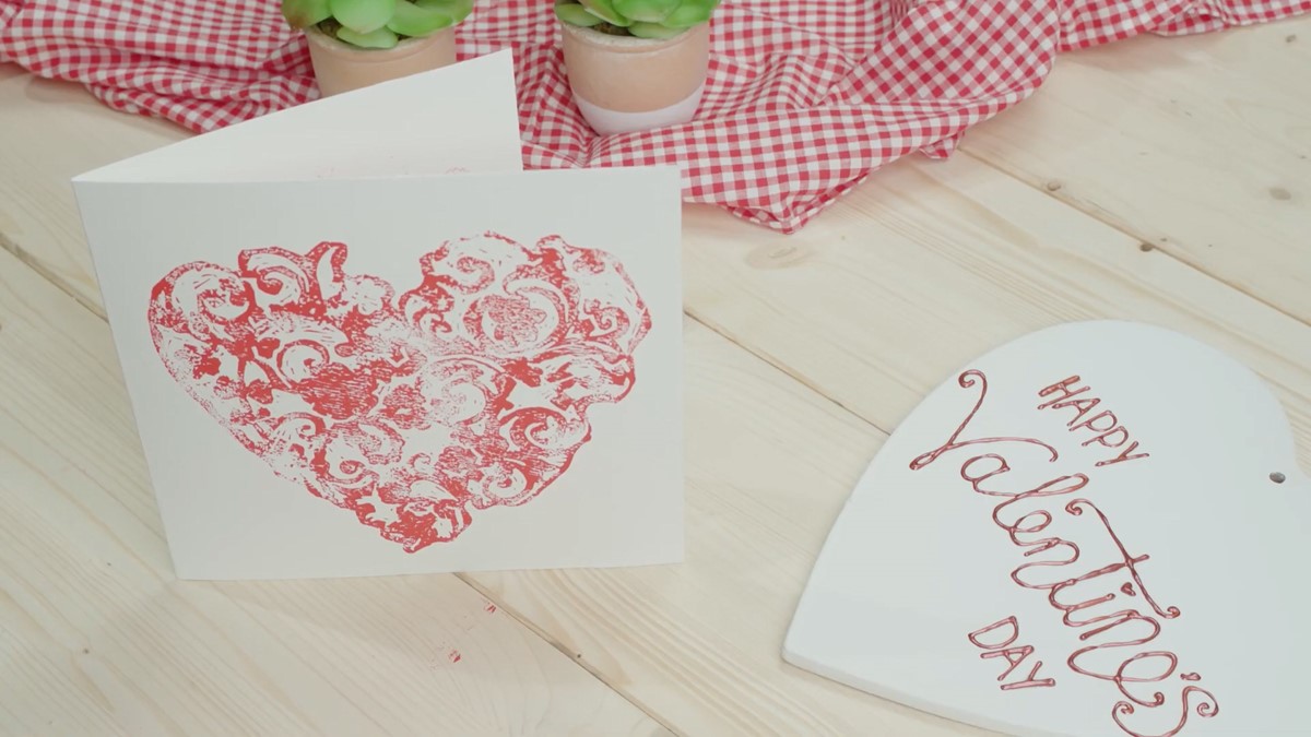 Linodruk een Valentijnskaart