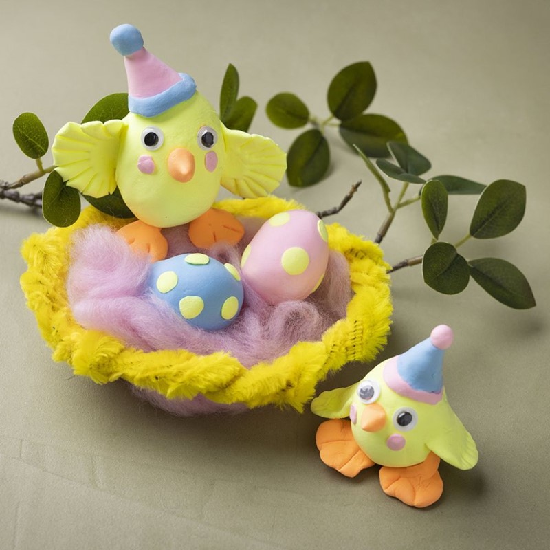Silk Clay paaskuikenfamilie