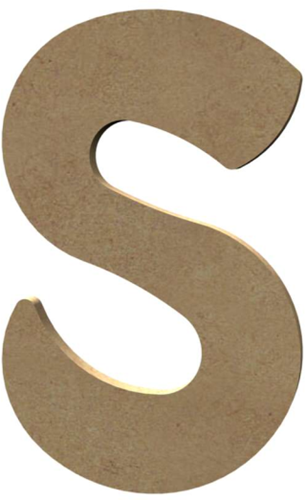 Gomille MDF Letter S 15 cm
