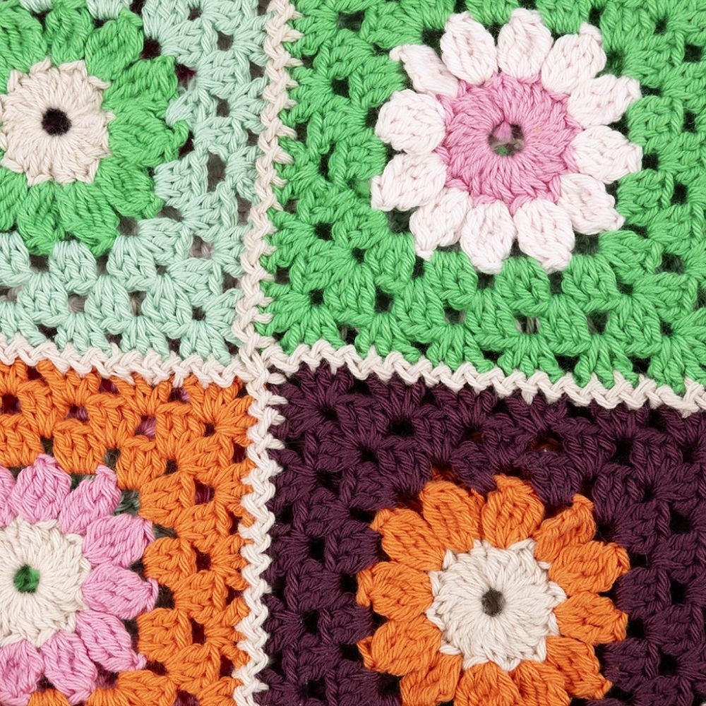 Verbind granny squares met de zigzaghaaktechniek