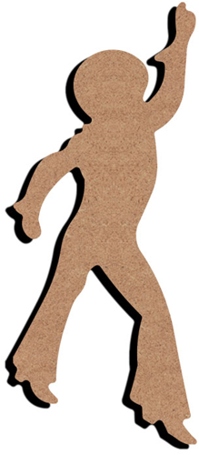 MDF Figuur Disco Man 15 cm