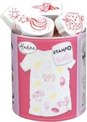 Aladine Stampo Stamp Set Textile Unicorn 14 pieces