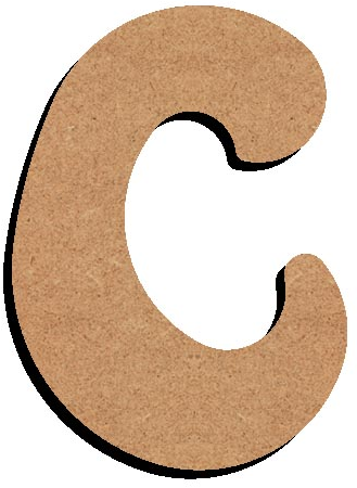 Gomille MDF Letter C 8 cm