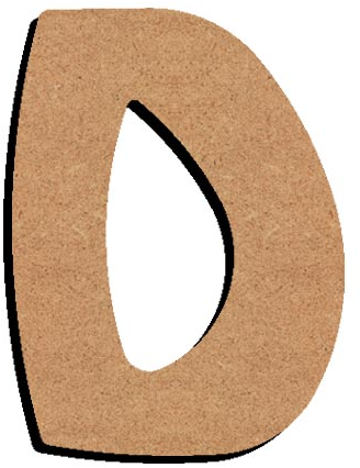 Gomille MDF Letter D 8 cm