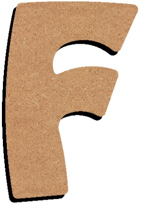 Gomille MDF Letter F 8 cm