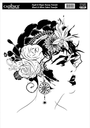 Cadence Textiel Transfer KTS-005 21x30 cm Art Deco Dame