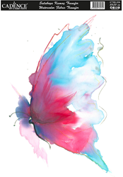 Cadence Textiel Transfer Aquarel KTSB-009 25x35 cm Vlinder