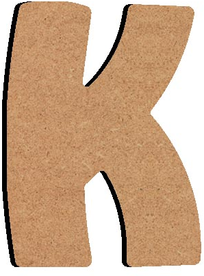 Gomille MDF Letter K 8 cm