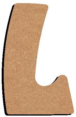 Gomille MDF Letter L 8 cm