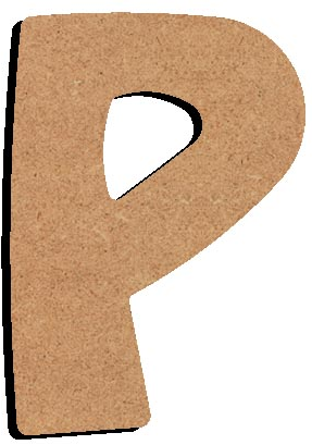 Gomille MDF Letter P 8 cm