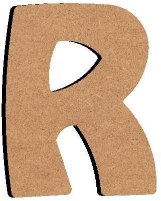 Gomille MDF Letter R 8 cm