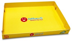 Sabbiarelli Dienblad van karton Geel