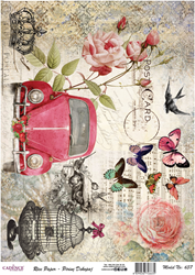 Cadence Rijst Decoupagepapier 637 30x42 cm Kever