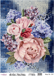 Cadence Rijst Decoupagepapier 739 30x42 cm Groot Boeket