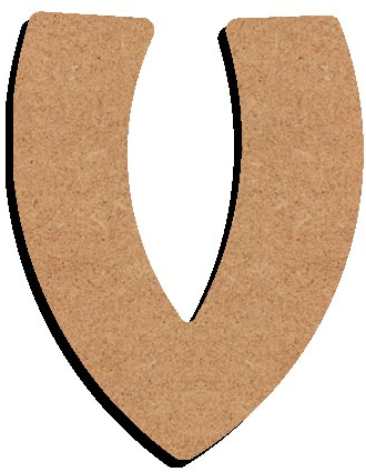 Gomille MDF Letter V 8 cm