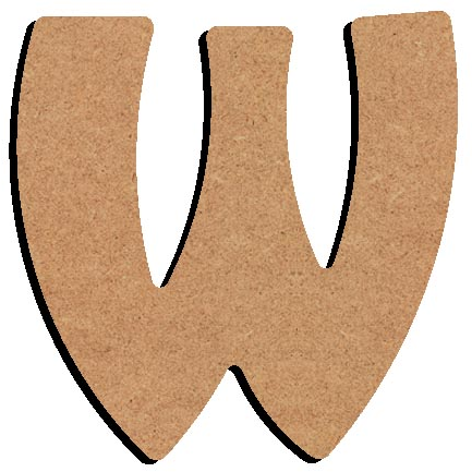 Gomille MDF Letter W 8 cm