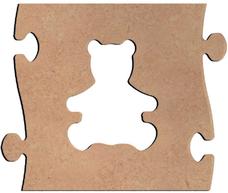 MDF Figuur Beer Puzzelstuk 15 cm