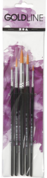 CC Gold Line Brushes, no. 1+4+8+12+18, L: 17-19 cm, W: 1-7 mm, round, 5 pc/ 1 pack