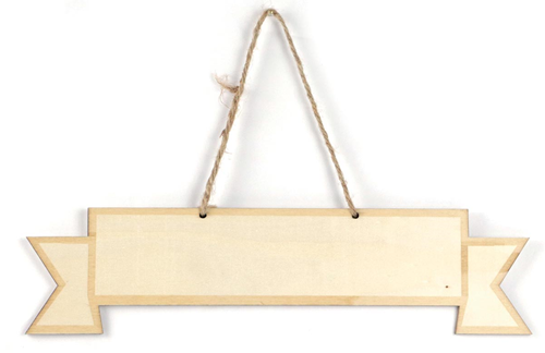GC Houten Ophangbordje Vlag 33x8 cm