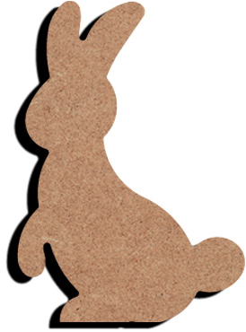 MDF Figuur Konijn 10 cm