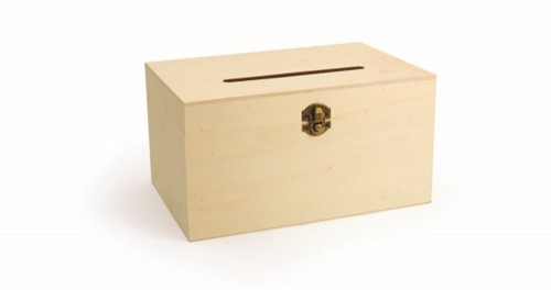 GC Houten Kist met Gleuf 24x16x13 cm