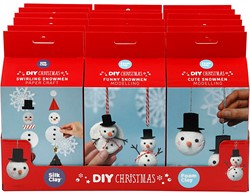 CC Tafeldisplay Schattige en Grappige Sneeuwpoppen Boetseren 18 sets