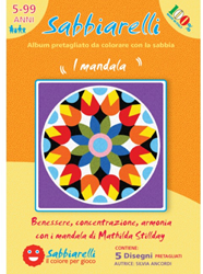 Sabbiarelli  Zandschilderen Album Mandala's 15x20 cm 5 stuks