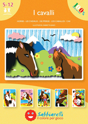 Sabbiarelli  Zandschilderen Album Paarden 15x20 cm 5 stuks