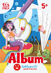 Sabbiarelli  Zandschilderen Album Zeemeerminnen 15x20 cm 5 stuks