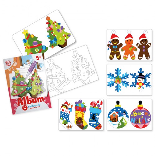 Sabbiarelli Sand Painting Album Christmas Hangers 15x20 cm-3
