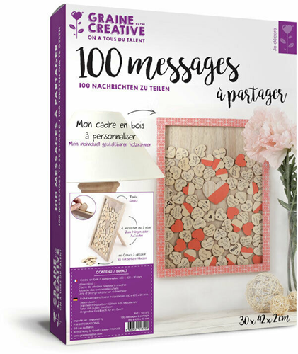100 MESSAGES TO BE SHARED IN WOOD 300x420x20mm