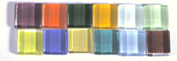 Soft Glas Vierkant Helder Mix Bont (vanaf 100 gr, per 100 gr)