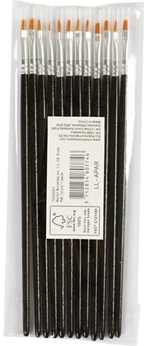 Creativ Company Gold line penselen plat no. 1 12 stuks-2