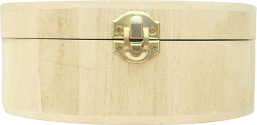 GC Houten Kist Ovaal 17x12x7,3 cm
