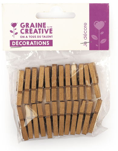 GC Mini Wasknijpertjes 3 cm Goud 24 stuks