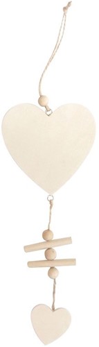 GC Houten Hart 21x10 cm