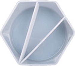 Jesmonite 3-Vakken Siliconen Beker 10cm x 5cm