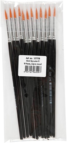 CC Gold Line Penselen Rond 8 12 stuks-2