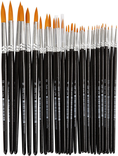 CC Gold Line Acryl Penselen All-round Rond Set 36 stuks