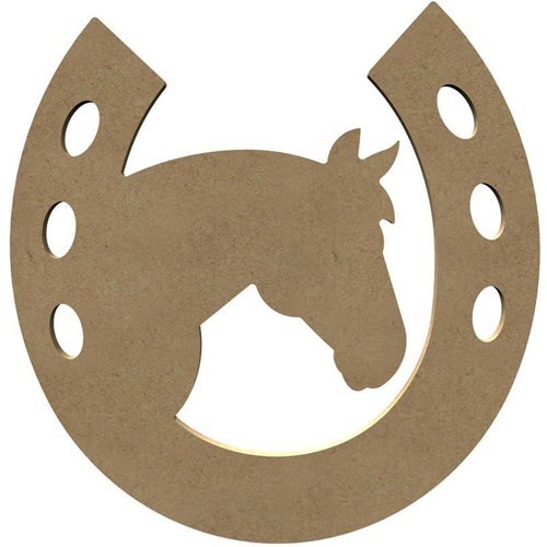 Gomille MDF Figuur Paard Hoefijzer 29 cm