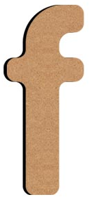 Gomille MDF Letter F 5 cm